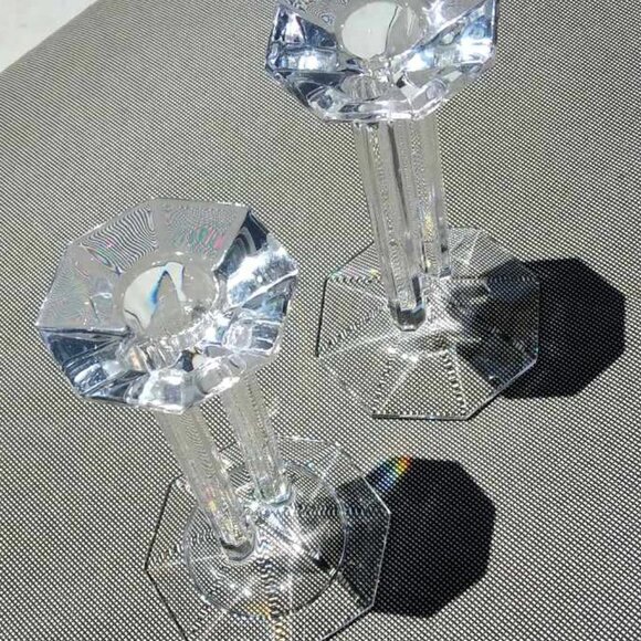 A Pair of Fabulous Marc Aurel 24% Lead Crystal Bleikristall Candle Holders - Picture 4 of 10
